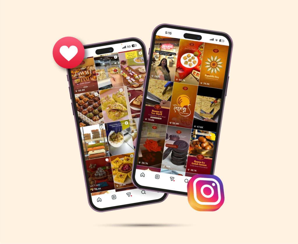 Deliverables overview for Jhama Sweets campaign