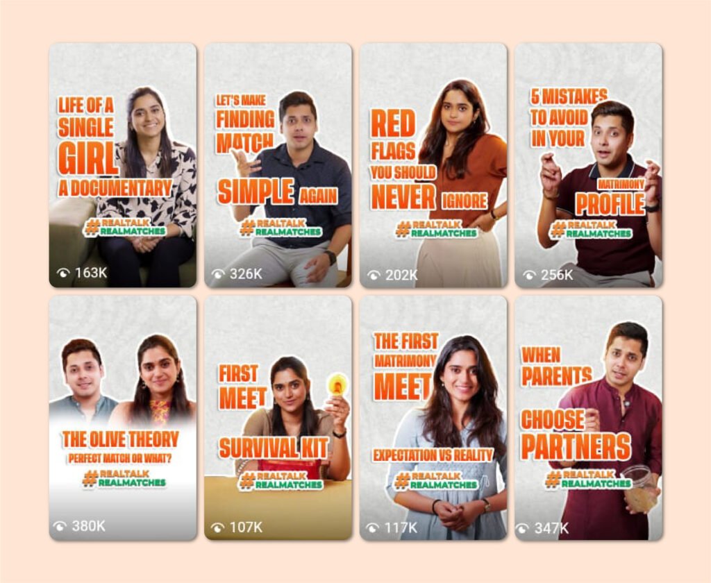 Deliverables overview for BharatMatrimony and TamilMatrimony campaign