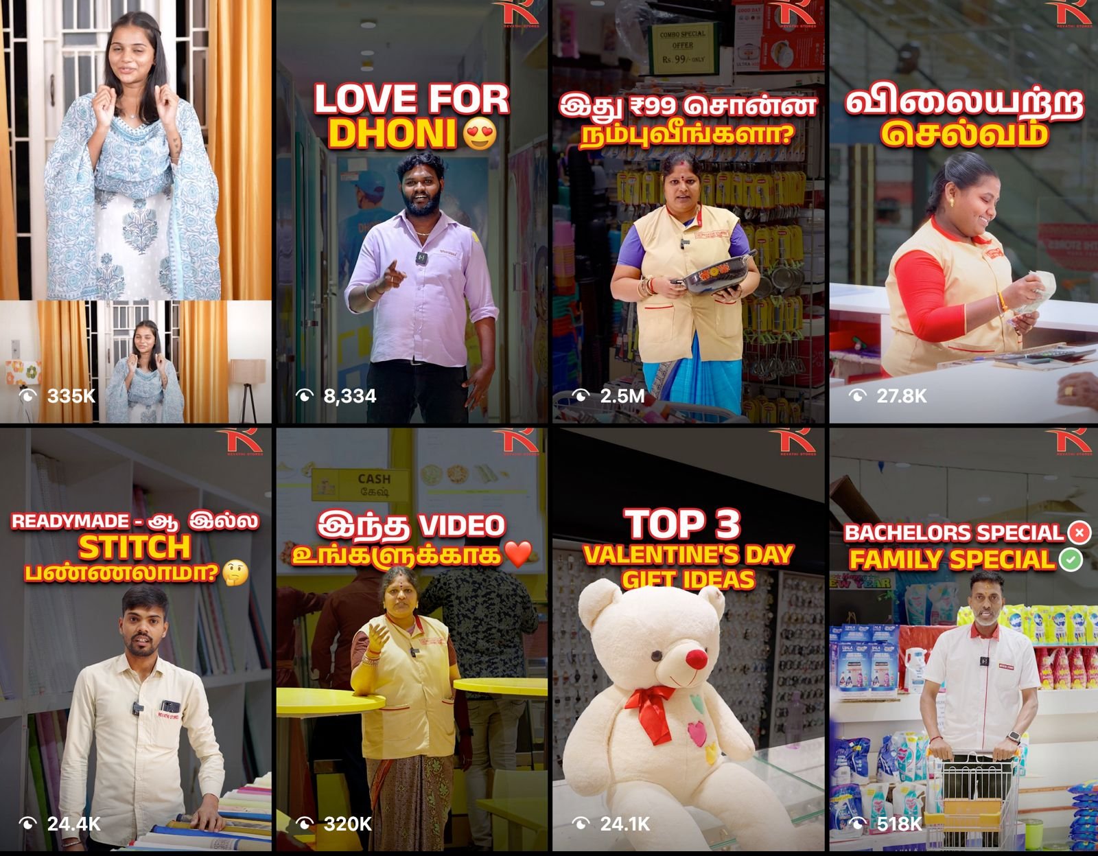 Deliverables overview for Revathi Stores campaign